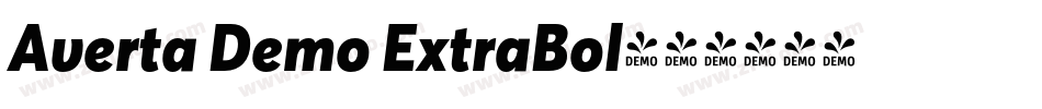 Averta Demo ExtraBol字体转换